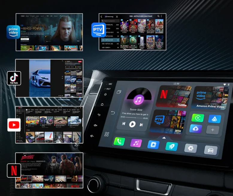 Ottocast Play2Video Pro – Wireless CarPlay Auto Multimedia Adapter (Plug & Play)